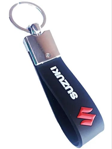 KEY RING RUBBER WITH SUZUKI LOGO - Bike Keychain