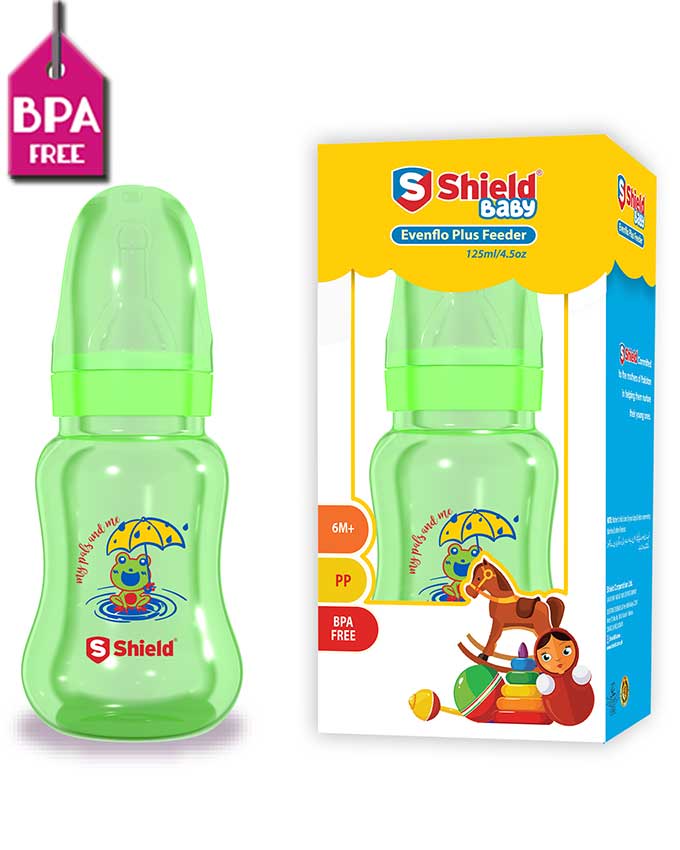 EvenFlo Plus 125ml - EvenFlo Plus 125ml Shield Feeder For Kds Baby Feeding Milk etc High Quality Made with PP Material even flow of milk - 125ml Feeder Health For Kids