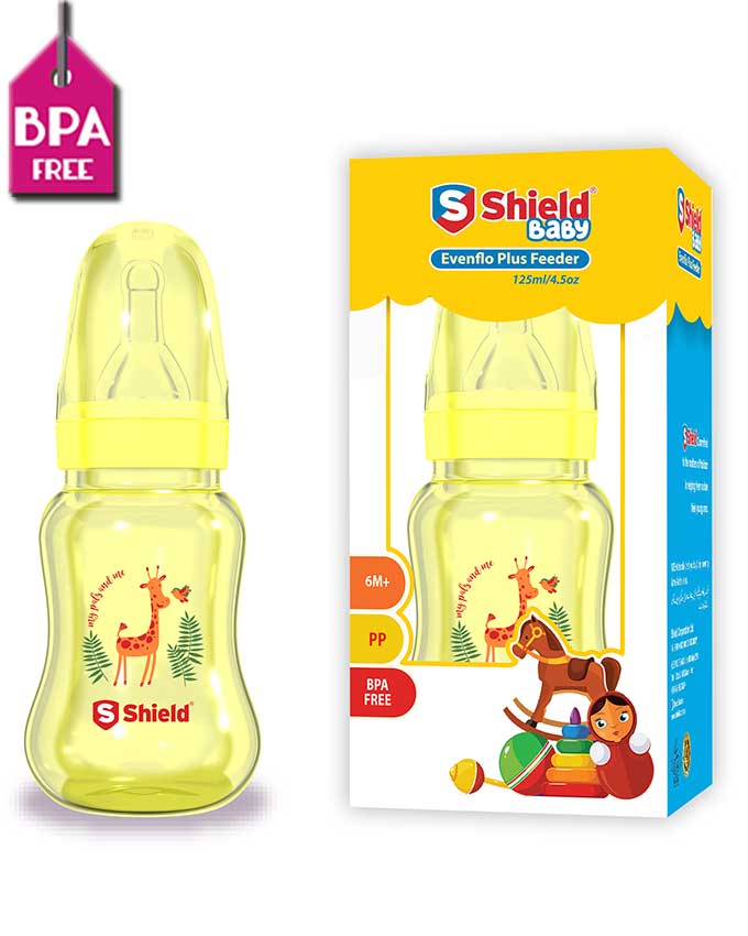 EvenFlo Plus 125ml - EvenFlo Plus 125ml Shield Feeder For Kds Baby Feeding Milk etc High Quality Made with PP Material even flow of milk - 125ml Feeder Health For Kids