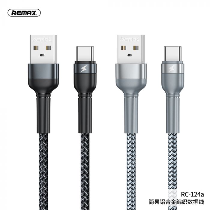 REMAX Jany Series Aluminum Alloy Braided 2.4A Data Cable RC-124a