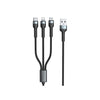 REMAX RC-124th Jany Series 3.1A 3-in-1 Charging Cable - Charging cable - Remax charging cable - Remax  rc - 12 charging cable