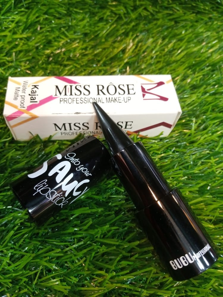 Miss Rose Eye Liner Kajal Eyeliner Stick Solid Gel - Black