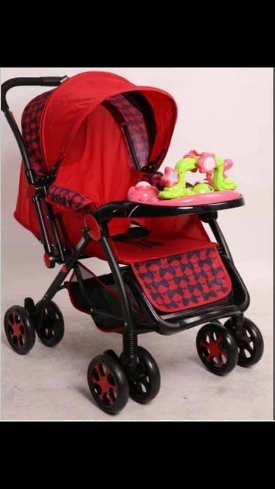 Foldable Baby Stroller Pram For Newborn Rubber Tyres, Baby Prime