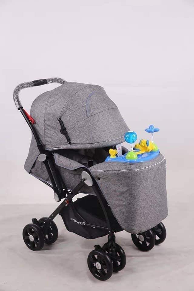 Foldable Baby Stroller Pram For Newborn Rubber Tyres, Baby Prime