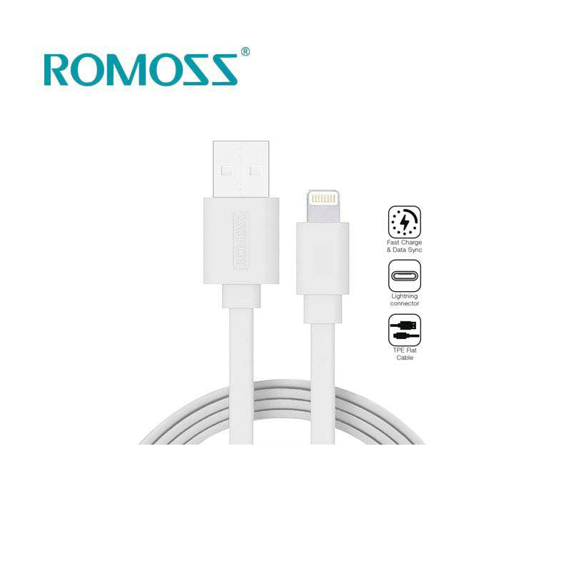 ROMOSS NOODLE LIGHTNINIG CABLE (WHITE - CB12F-161-03)