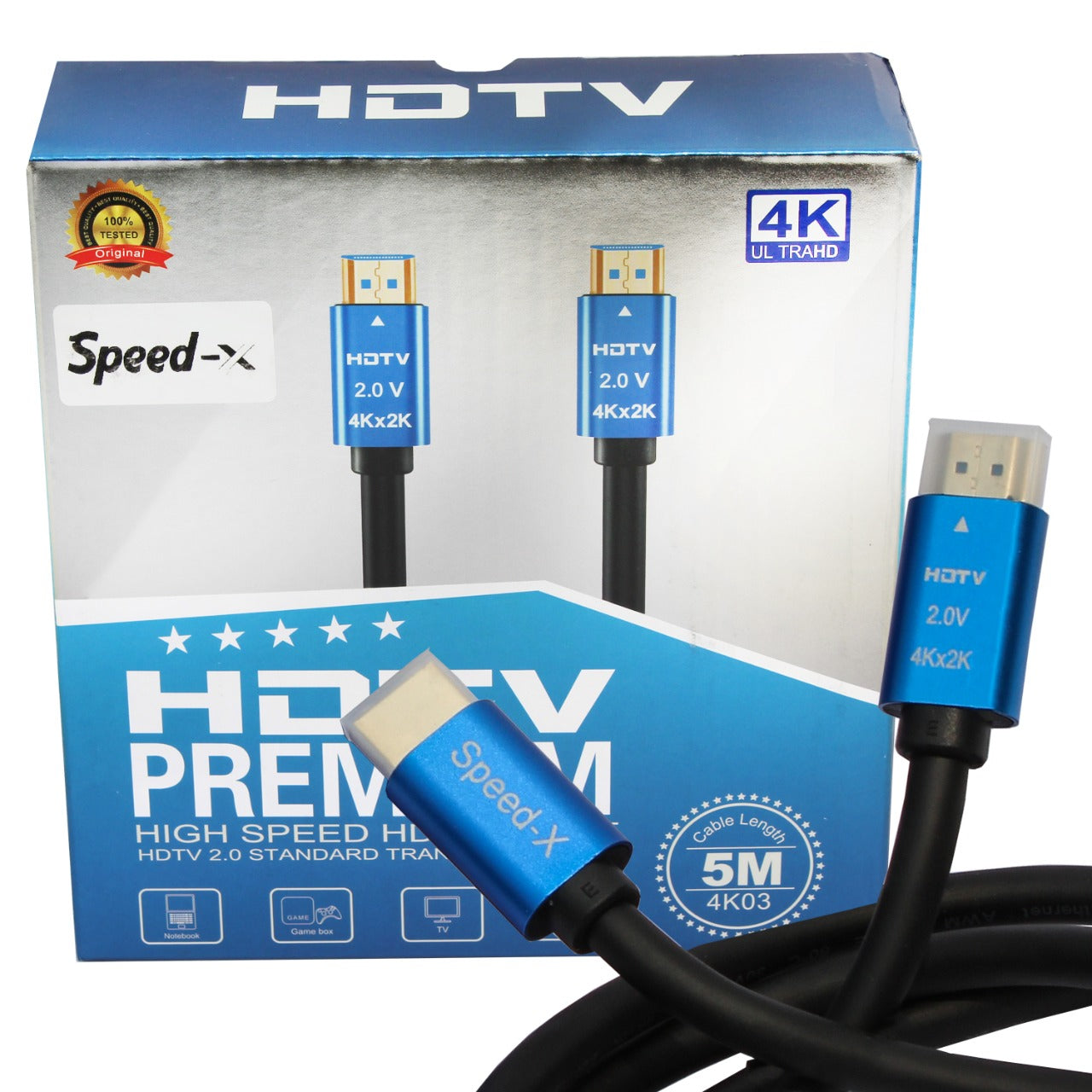 Speed-X 2.0V HDMI Premium cable Ultra HD 4k High Quality Display Resolution Support All Devices HDMI Cable All Size Available