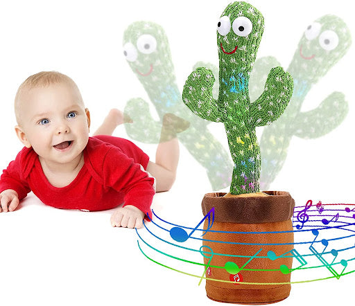 Dancing Cactus with RECORDING, Plush Funny Electronic Shaking Cactus Singing Dancing Cactus Twisting Cactus Cute Plush Toy Education Toy Plush Toy with upto 10 Songs for Home Decoration and Children Playing Birthday Gift Kids Toy