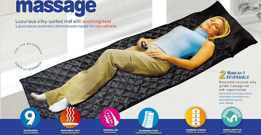 Full Body Massager - Heat Massage Bed Mattress Sofa Mat Cushion - 9 Motor massage High Quality